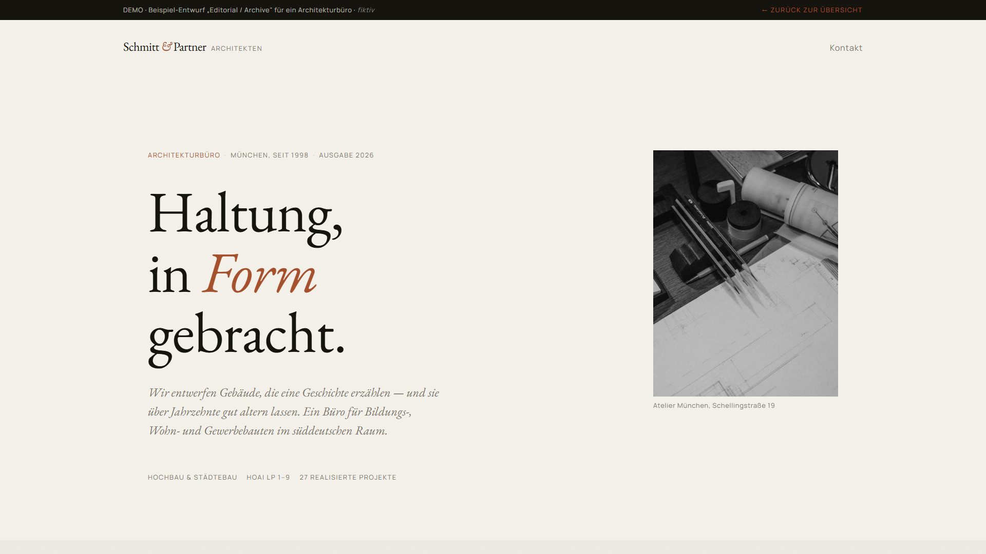 Demo: Monochrome Editorial Archive